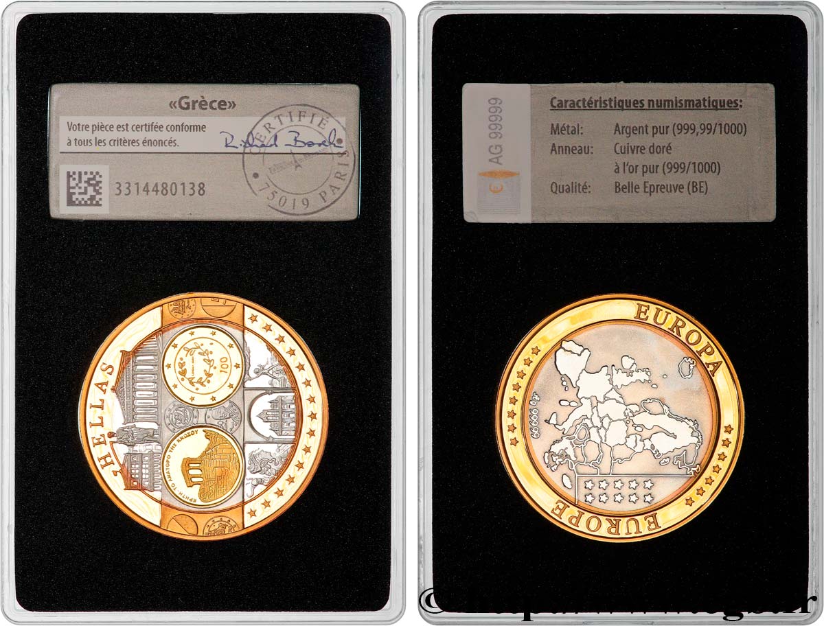 FUNFTE FRANZOSISCHE REPUBLIK Médaille, Europe, Grèce fST