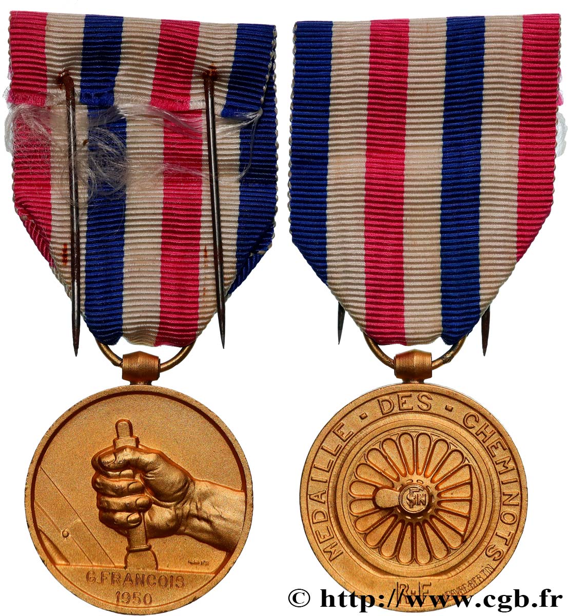 QUARTA REPUBBLICA FRANCESE Médaille des cheminots SPL