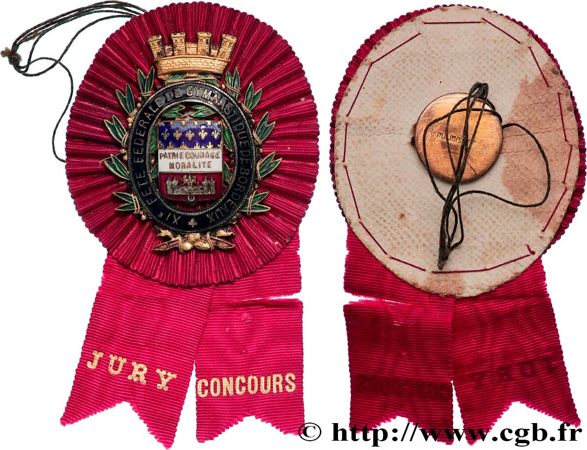 III REPUBLIC Insigne de jury, Fête fédérale de gymnastique AU