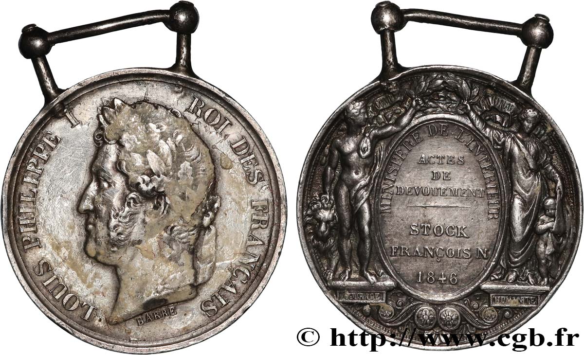 LOUIS-PHILIPPE Ier Médaille, Actes de dévouement TTB