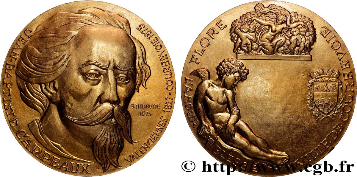 FUNFTE FRANZOSISCHE REPUBLIK Médaille, Jean-Baptiste Carpeaux fVZ