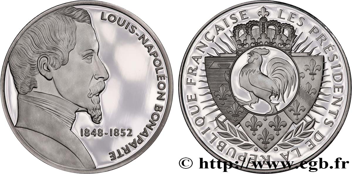 QUINTA REPUBLICA FRANCESA Médaille, Louis-Napoléon Bonaparte, président de la République SC