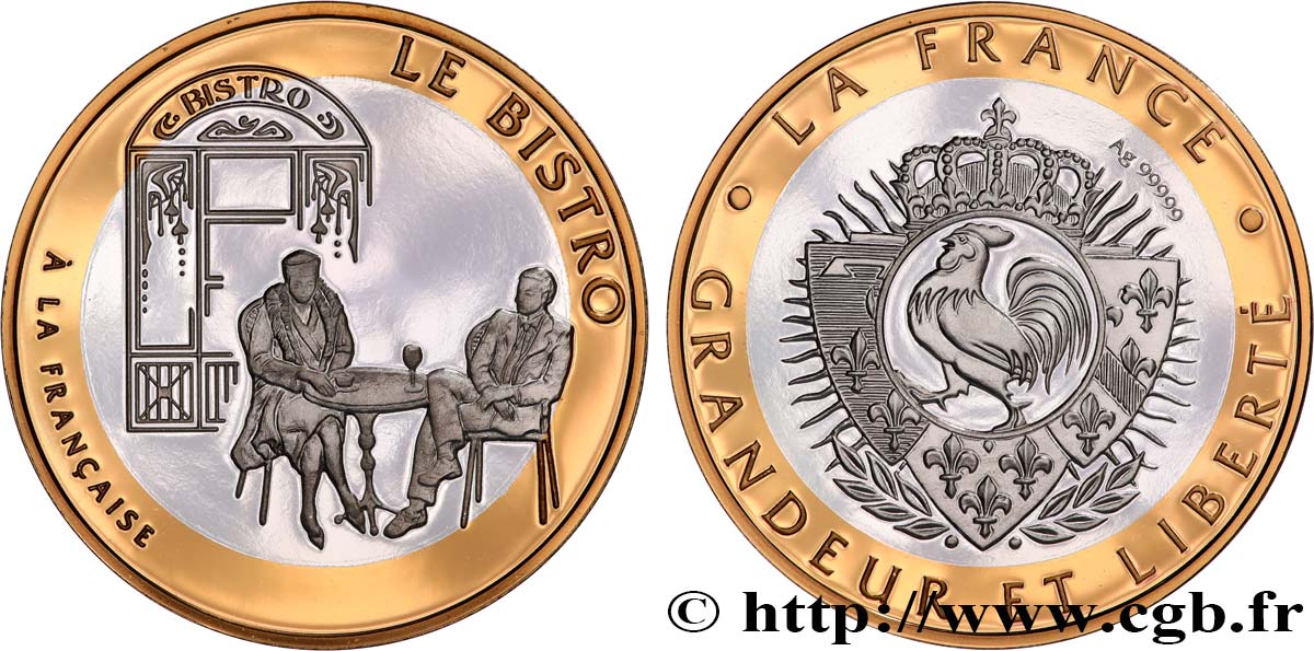 QUINTA REPUBBLICA FRANCESE Médaille, Le bistrot MS