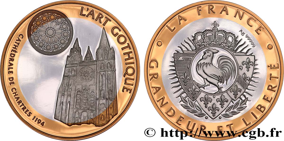 QUINTA REPUBLICA FRANCESA Médaille, L’art gothique SC