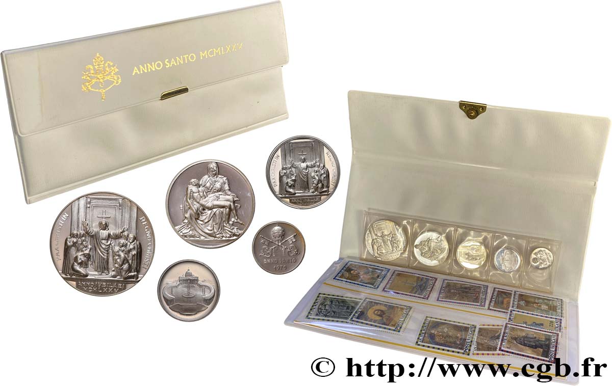 VATICAN AND PAPAL STATES Étui de 5 médailles, Année Sainte Proof set