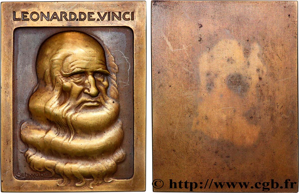 SCIENCE & SCIENTIFIC Plaque, Léonard de Vinci AU