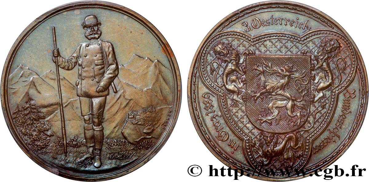 AUSTRIA - FRANZ-JOSEPH I Médaille, Tir fédéral autrichien à Graz MS63