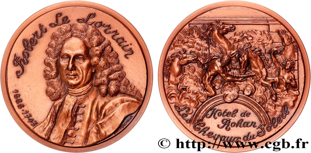 ARTISTES : GRAVEURS, PEINTRES, SCULPTEURS Médaille, Robert Le Lorrain, n°25 SUP