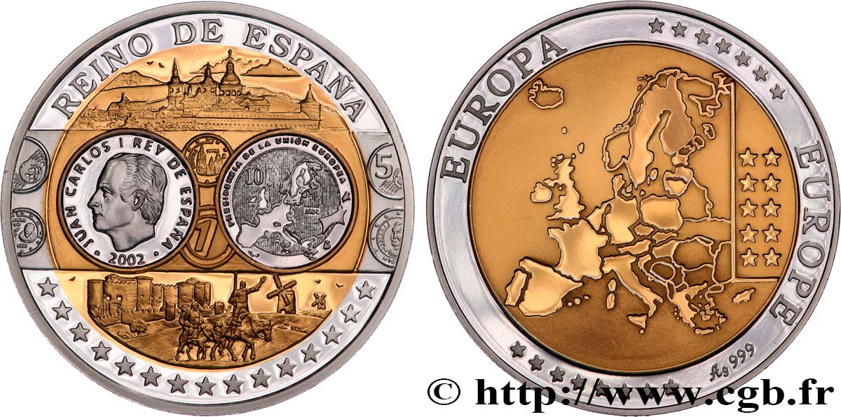 FUNFTE FRANZOSISCHE REPUBLIK Médaille, Europe, Espagne fST