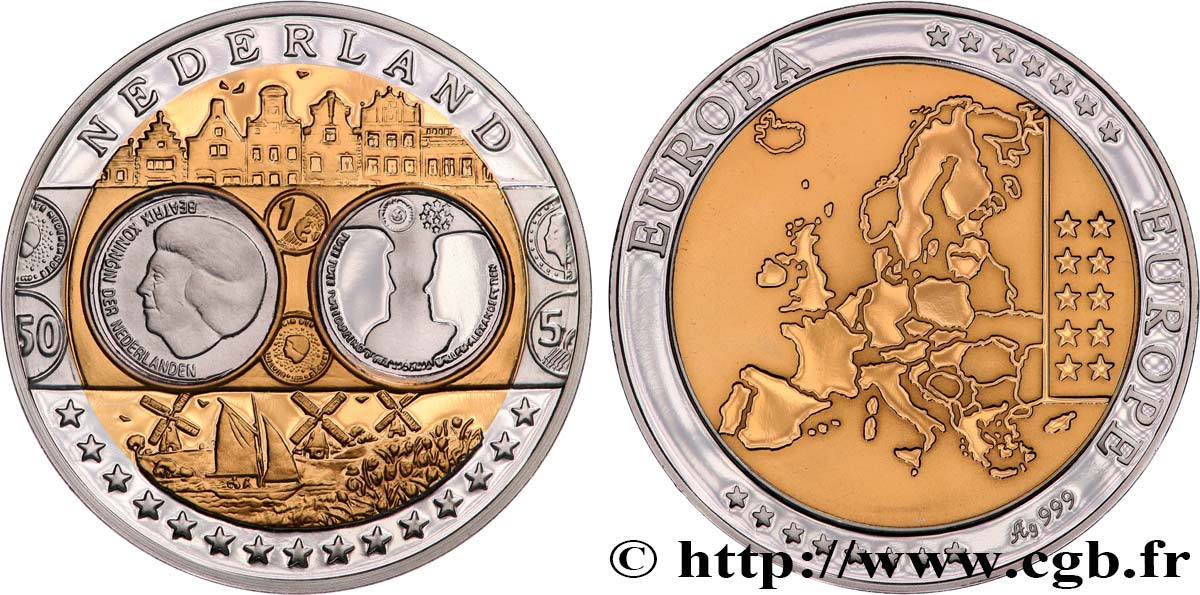 V REPUBLIC Médaille, Europe, Pays-Bas MS