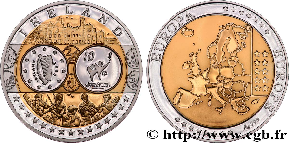 FUNFTE FRANZOSISCHE REPUBLIK Médaille, Europe, Irlande fST