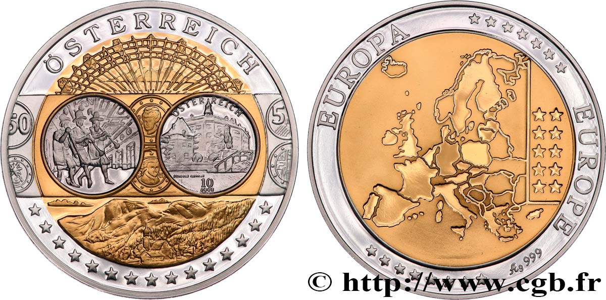 QUINTA REPUBLICA FRANCESA Médaille, Europe, Autriche SC