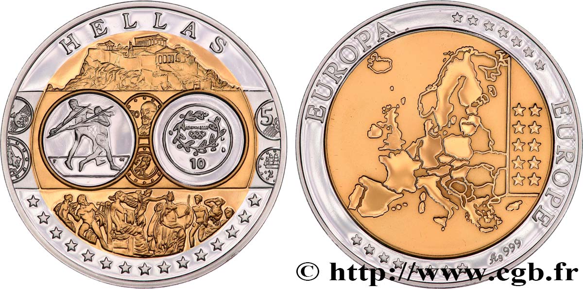 CINQUIÈME RÉPUBLIQUE Médaille, Europe, Grèce SPL