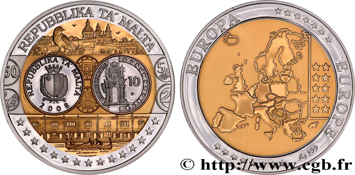 CINQUIÈME RÉPUBLIQUE Médaille, Europe, Malte SPL