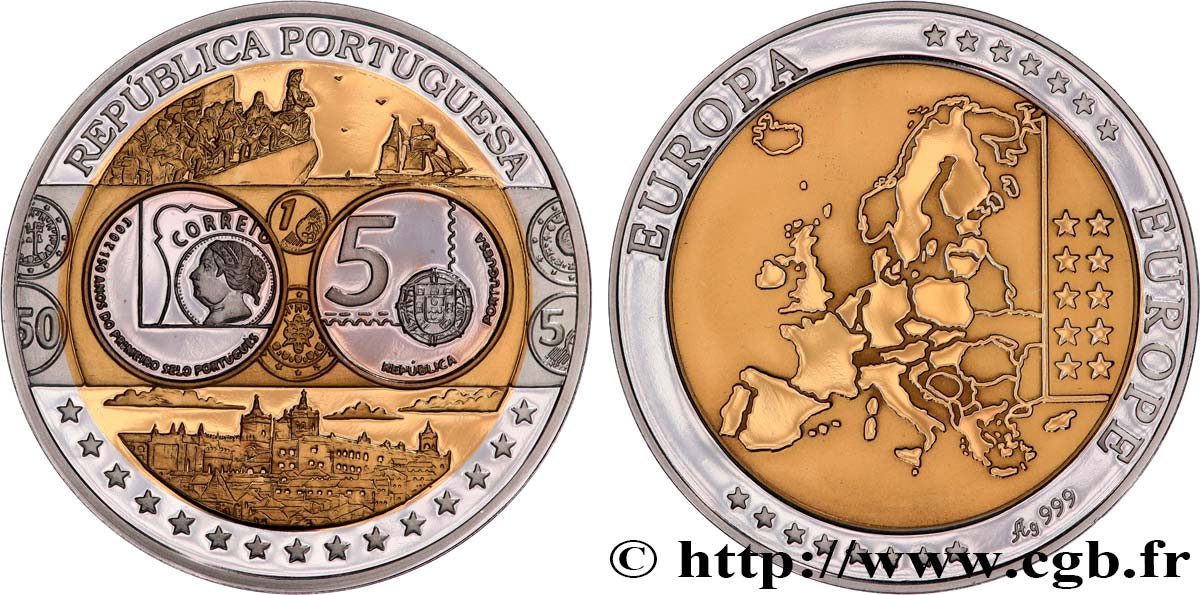 QUINTA REPUBBLICA FRANCESE Médaille, Europe, Portugal MS