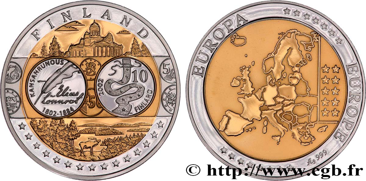 QUINTA REPUBLICA FRANCESA Médaille, Europe, Finlande SC