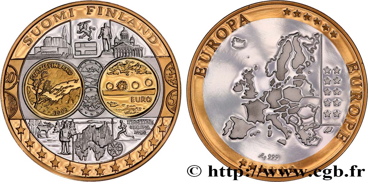 QUINTA REPUBLICA FRANCESA Médaille, Europe, Finlande SC