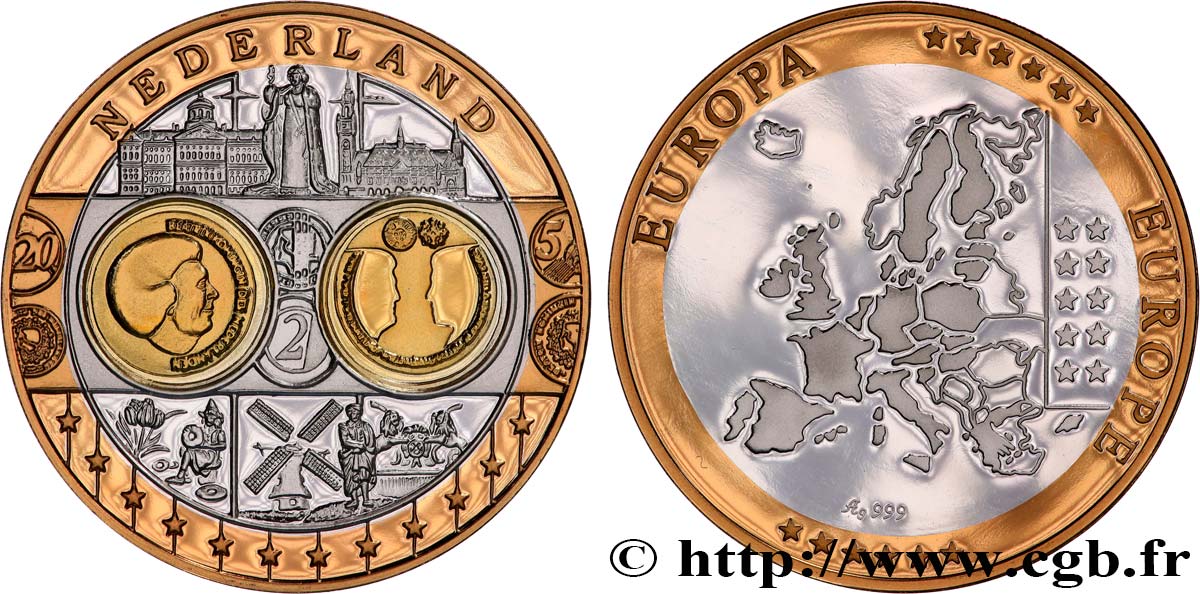 CINQUIÈME RÉPUBLIQUE Médaille, Europe, Pays-Bas SPL