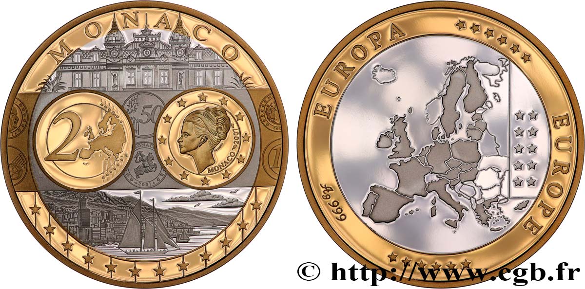 QUINTA REPUBBLICA FRANCESE Médaille, Europe, Monaco MS