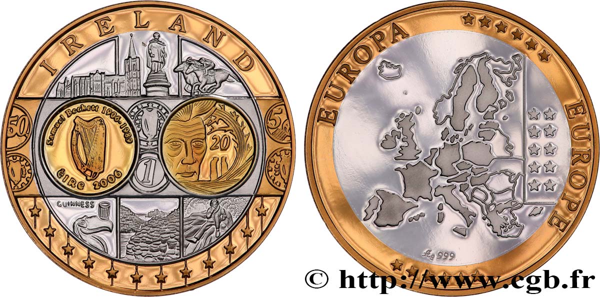 QUINTA REPUBLICA FRANCESA Médaille, Europe, Irlande SC