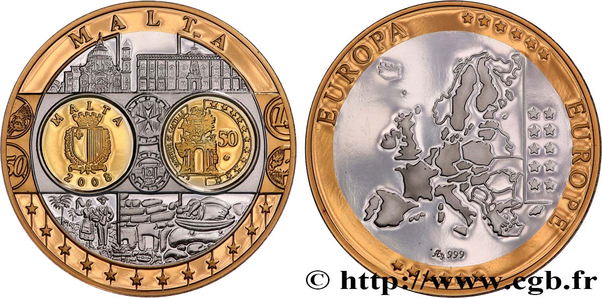 QUINTA REPUBLICA FRANCESA Médaille, Europe, Malte SC