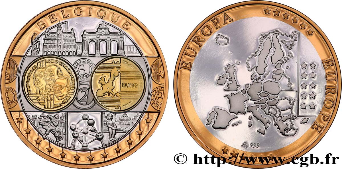 QUINTA REPUBLICA FRANCESA Médaille, Europe, Belgique SC