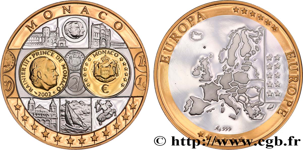 QUINTA REPUBBLICA FRANCESE Médaille, Europe, Monaco MS