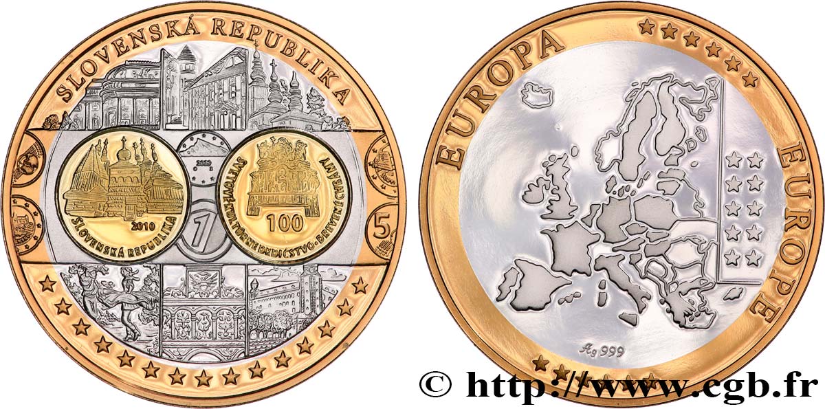 QUINTA REPUBLICA FRANCESA Médaille, Europe, Slovaquie SC