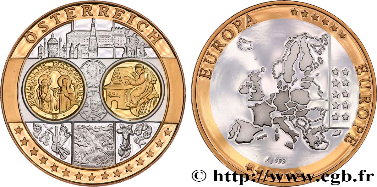 QUINTA REPUBBLICA FRANCESE Médaille, Europe, Autriche MS