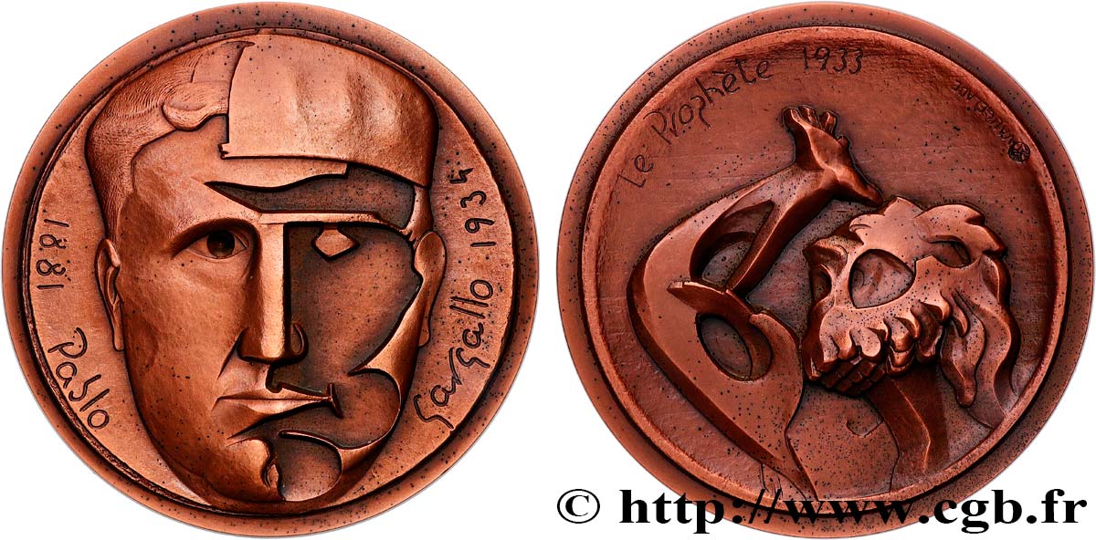 ARTISTES : GRAVEURS, PEINTRES, SCULPTEURS Médaille, Pablo Gargallo, n°1 SUP