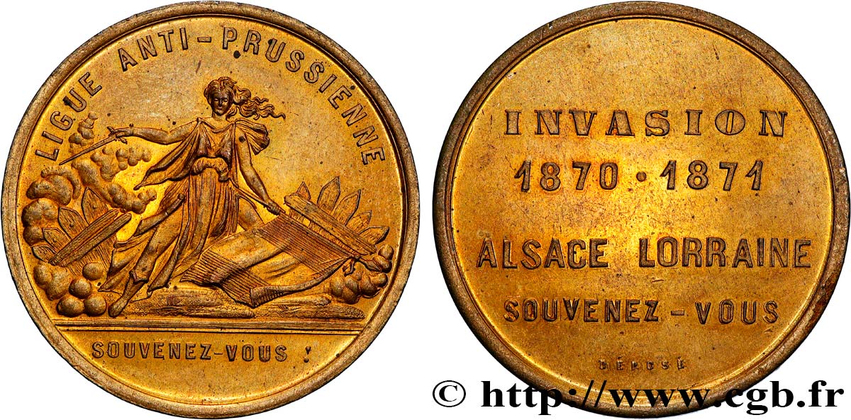 GUERRE DE 1870-1871 Médaille, Invasion prussienne MBC