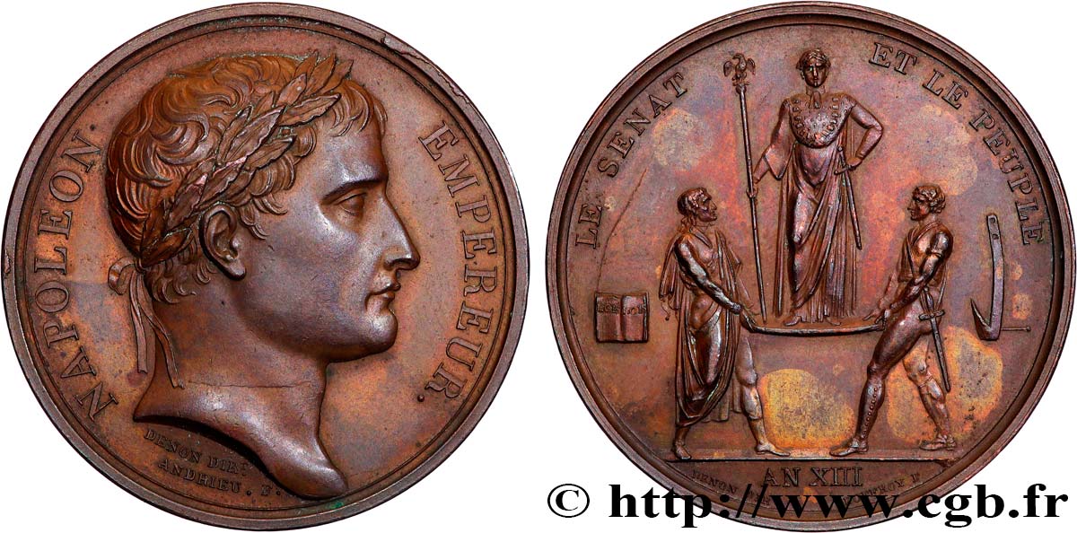 NAPOLEON S EMPIRE Médaille, Sacre de l empereur AU/XF