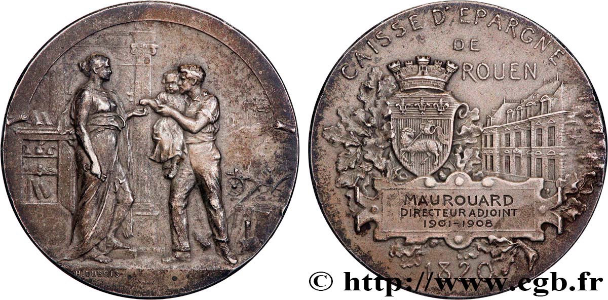 DRITTE FRANZOSISCHE REPUBLIK Médaille, Caisse d’épargne de Rouen SS