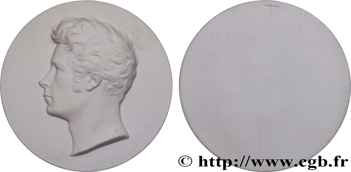 ARTISTES : MUSICIENS, PEINTRES, SCULPTEURS Médaille, Karl Friedrich Schinkel AU