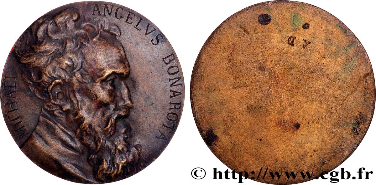 ARTISTES : MUSICIENS, PEINTRES, SCULPTEURS Médaille, Michel-Ange Buonarroti XF