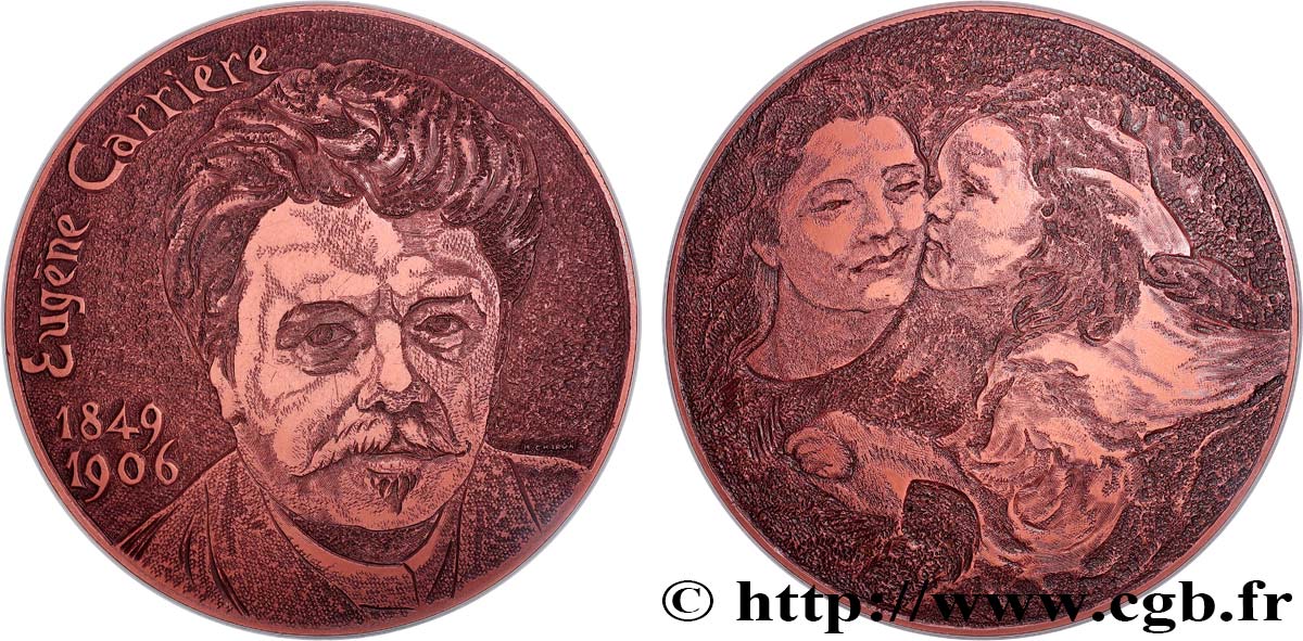 ARTISTES : GRAVEURS, PEINTRES, SCULPTEURS Médaille, Eugène Carrière, n°1 SUP