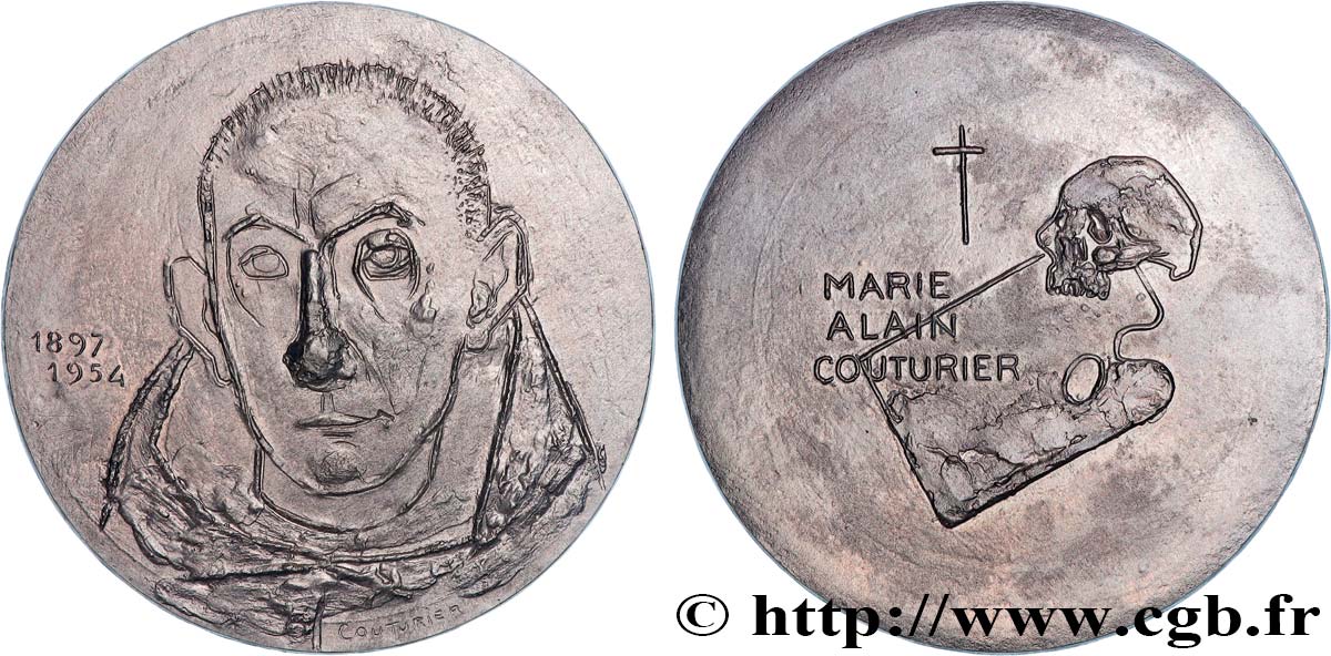 ARTISTES : GRAVEURS, PEINTRES, SCULPTEURS Médaille, Révérend Père Couturier O. P., n°7 EBC