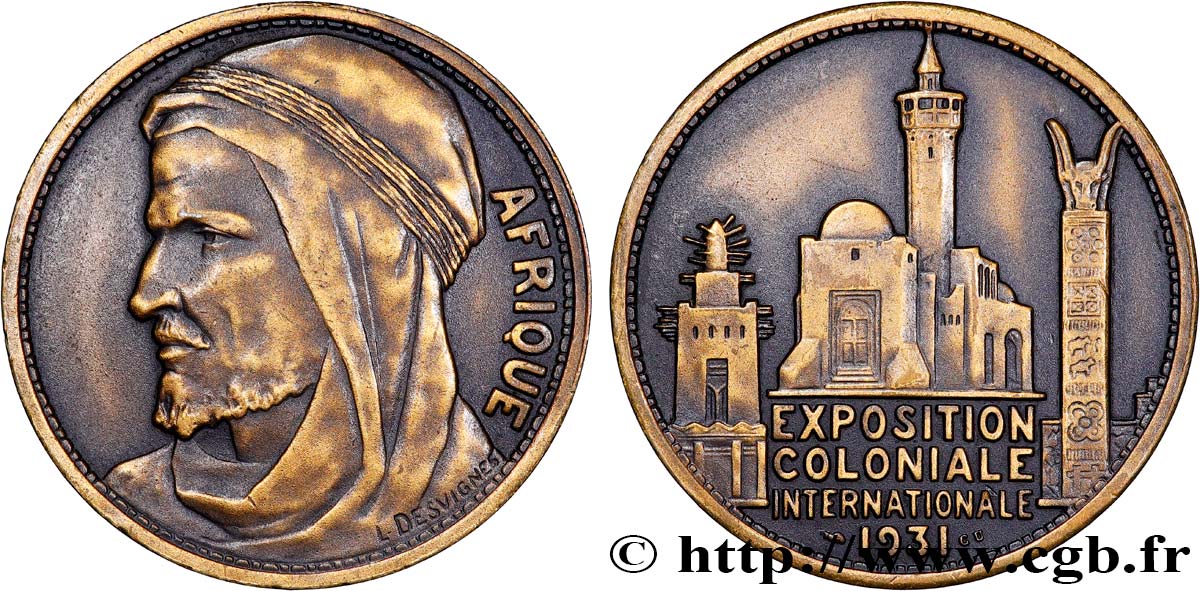 TERZA REPUBBLICA FRANCESE Médaille, Exposition Coloniale Internationale - Afrique q.SPL