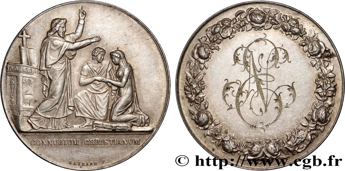 AMOUR ET MARIAGE Médaille de mariage, Connubium Christianum q.SPL