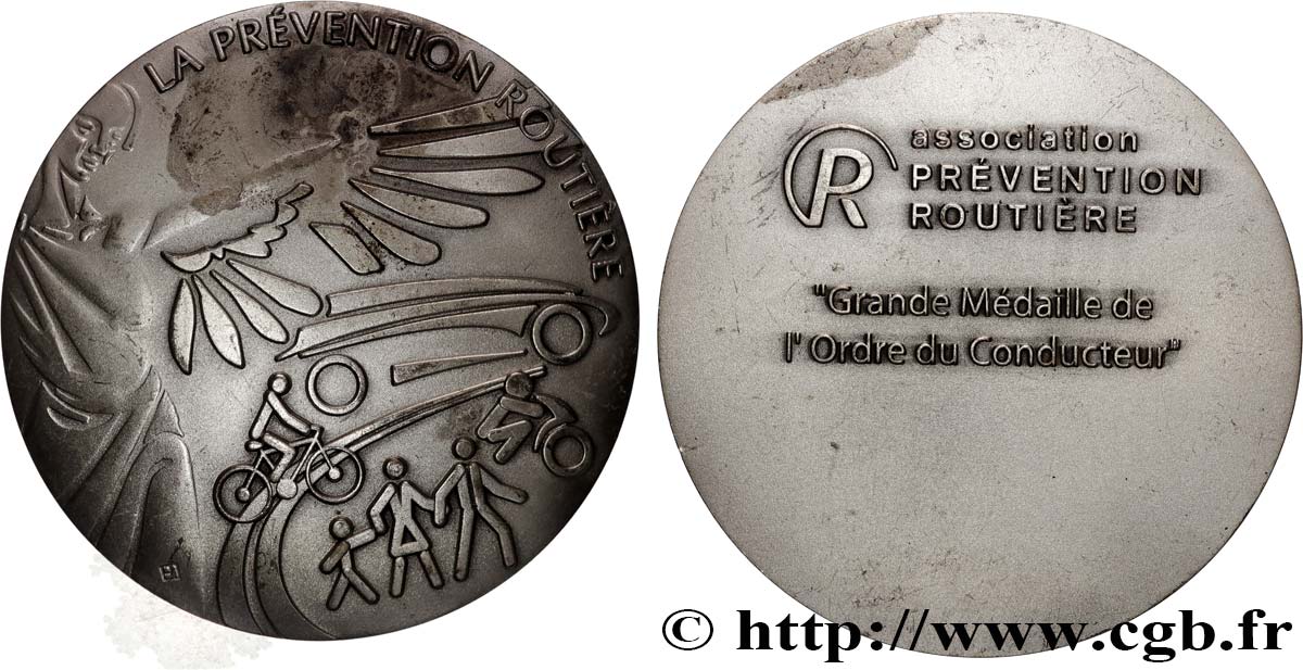 FUNFTE FRANZOSISCHE REPUBLIK Médaille, La prévention routière SS