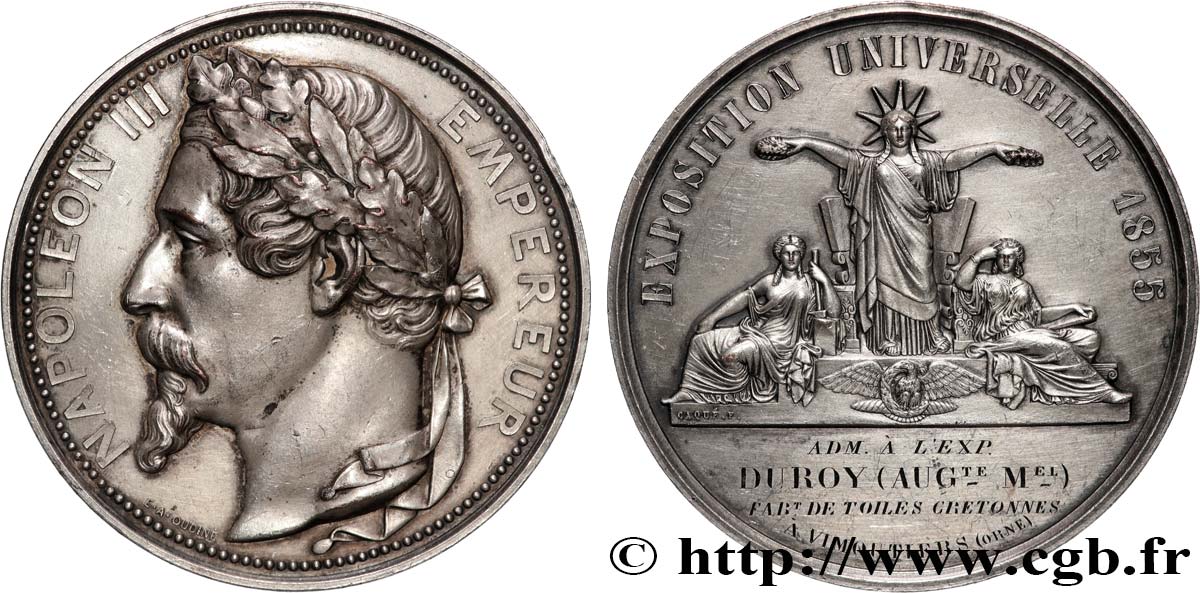 SECOND EMPIRE Médaille, Exposition universelle TTB