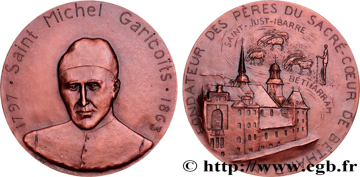 QUINTA REPUBBLICA FRANCESE Médaille, Saint Michel Garicoïts SPL