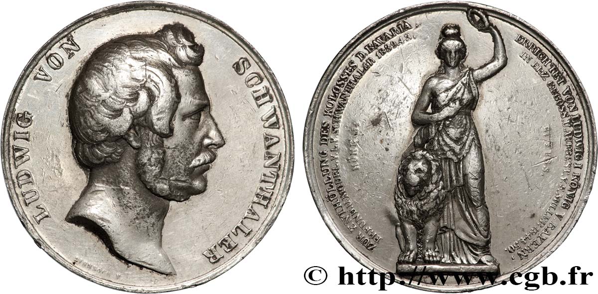 ALLEMAGNE - ROYAUME DE BAVIÈRE - LOUIS III Médaille, Épiphanie de Bavière BC+