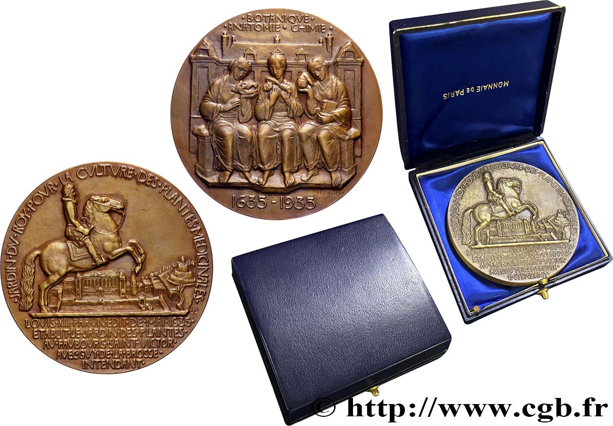 TERZA REPUBBLICA FRANCESE Médaille, 300e anniversaire du jardin des plantes q.SPL