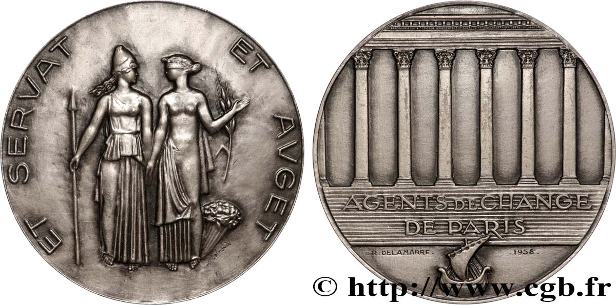 QUARTA REPUBBLICA FRANCESE Médaille, Agents de change de Paris SPL