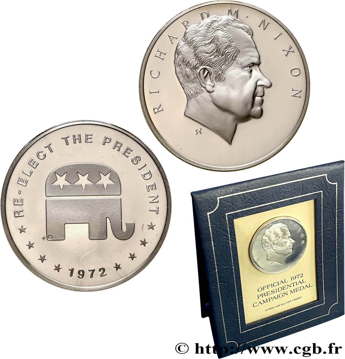 UNITED STATES OF AMERICA Médaille, Réélection de Richard Nixon Proof set