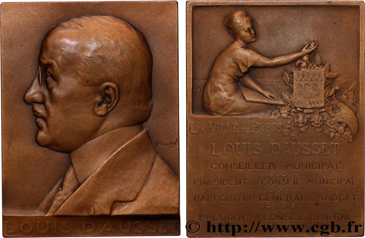 III REPUBLIC Plaquette, Louis Dausset AU/AU