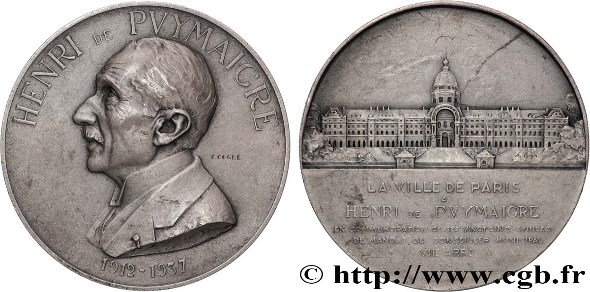 TERZA REPUBBLICA FRANCESE Médaille, 25e année de mandat, Henri de Puymaigre q.SPL