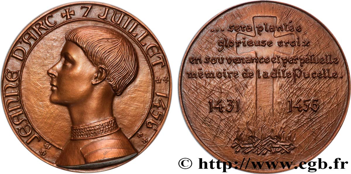 QUINTA REPUBBLICA FRANCESE Médaille, Réhabilitation de Jeanne d’Arc SPL