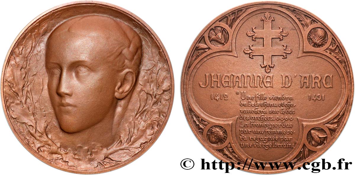 QUINTA REPUBLICA FRANCESA Médaille, Jeanne d’Arc EBC